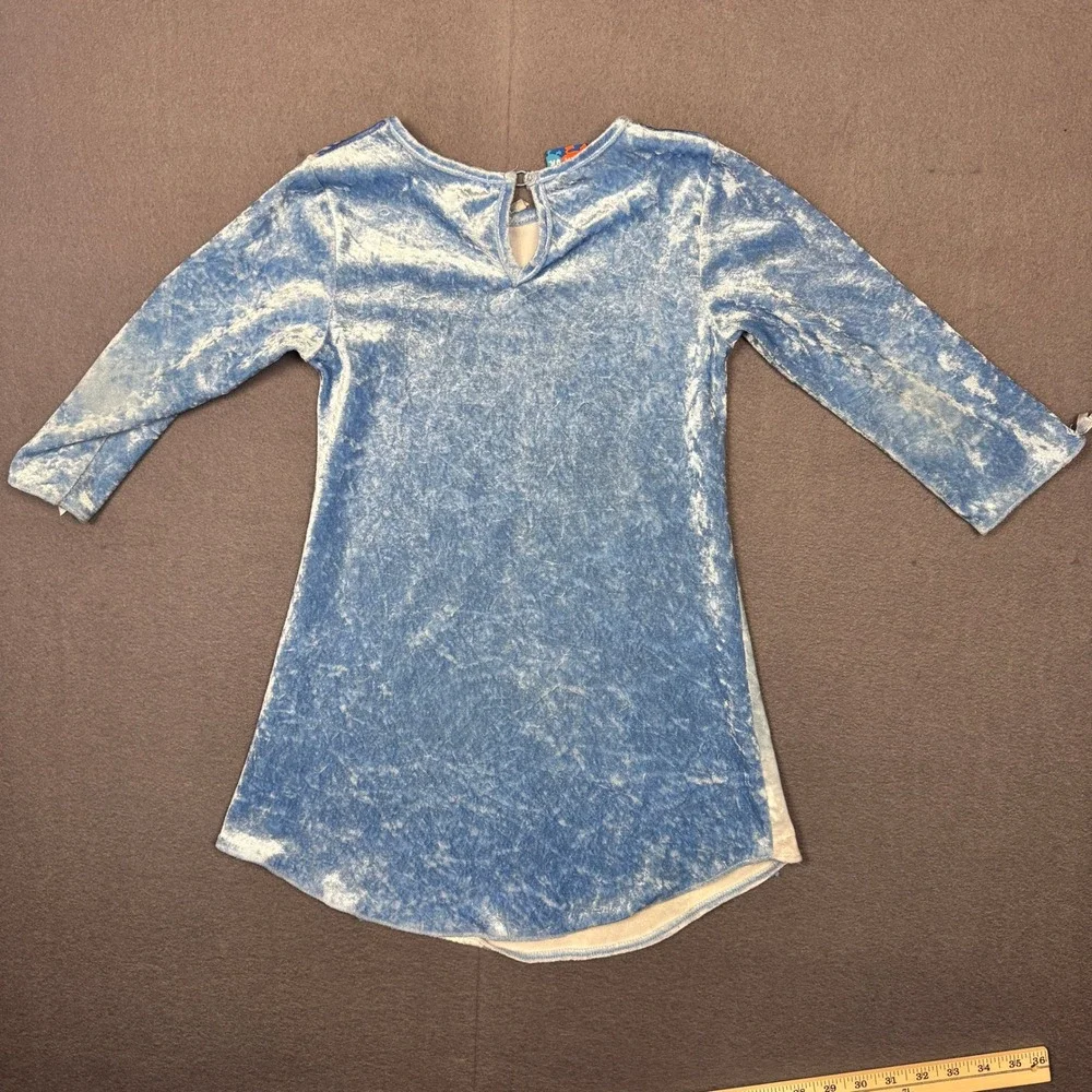 Vtg Y2K Kids Christmas Blue Dora the Explorer Long sleeve Nightgown‎ PJ Size 8